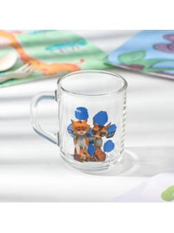 Кружка детская«Ночные коты Эрмитажа», 230 мл, стекло