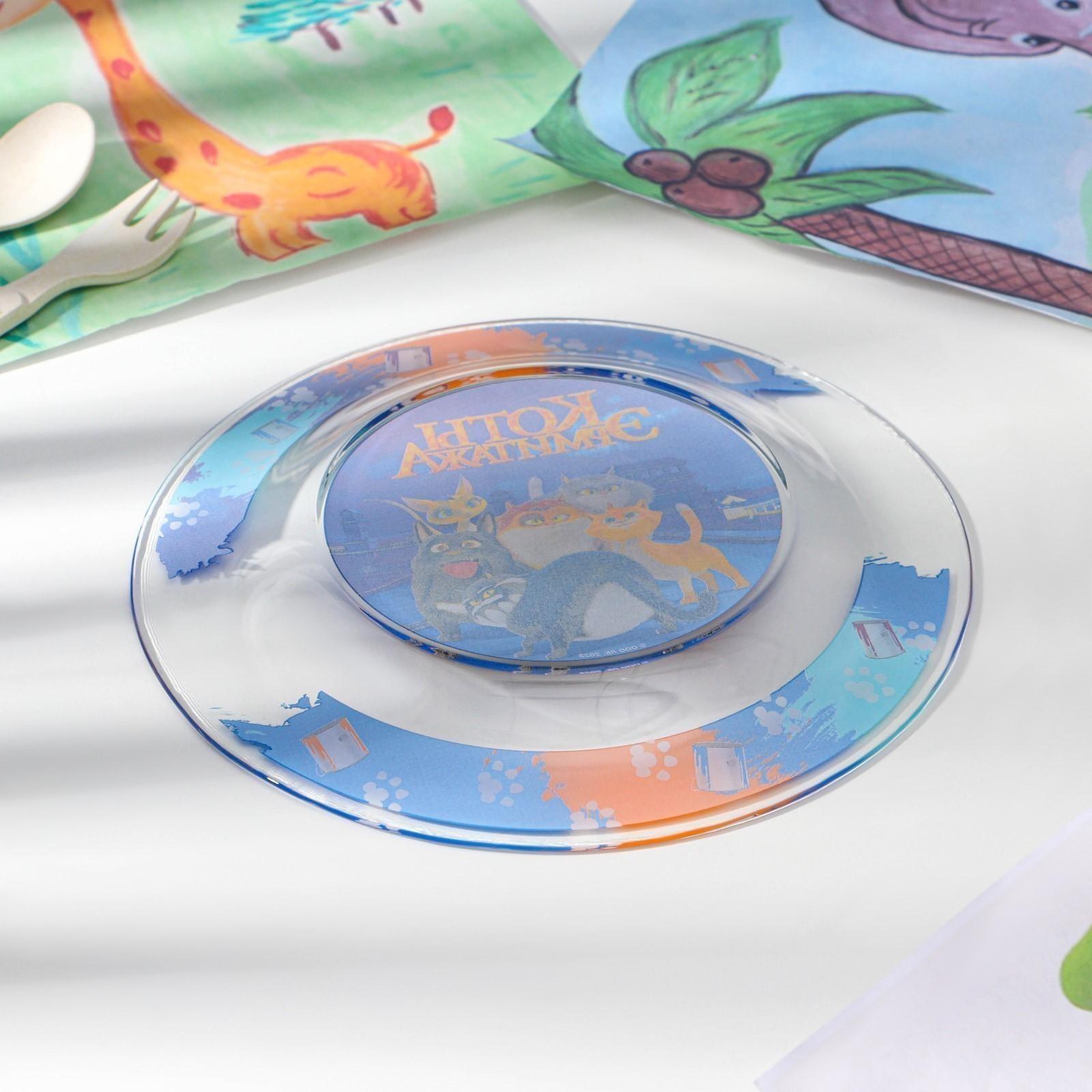 Тарелка «Ночные коты Эрмитажа», d=19.5 см, стекло