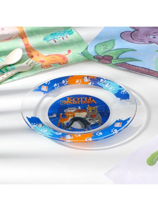 Тарелка «Ночные коты Эрмитажа», d=19.5 см, стекло