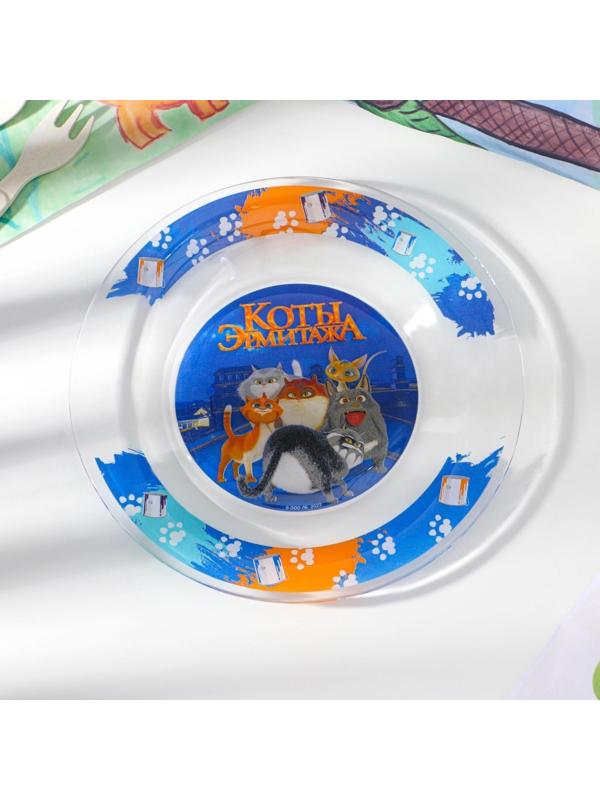 Тарелка «Ночные коты Эрмитажа», d=19.5 см, стекло