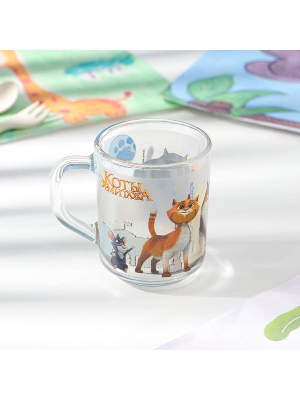 Кружка детская«Коты Эрмитажа», 230 мл, стекло, в подарочной упаковке