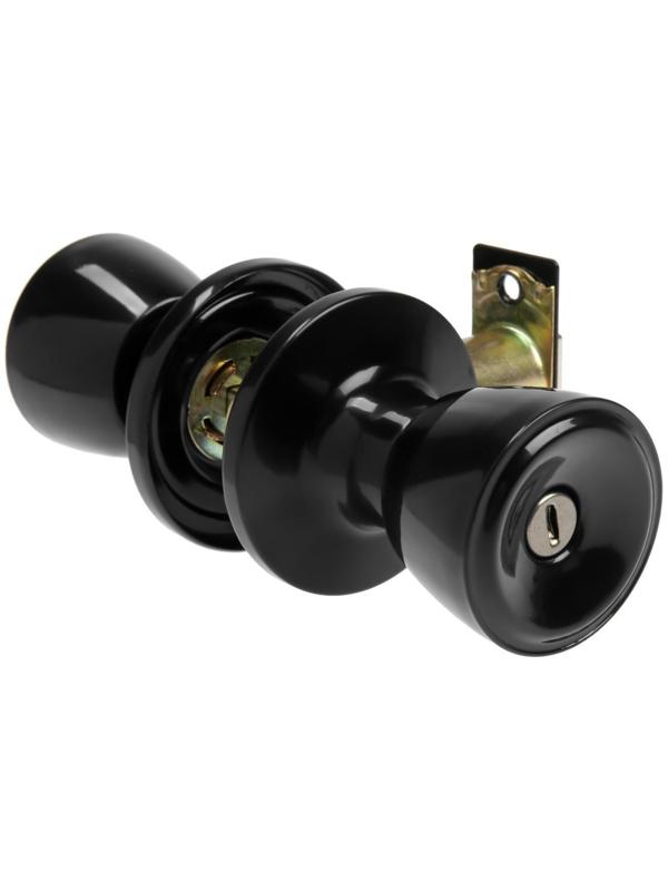 Защелка 1202, с фиксатором, цвет глянцевый черный