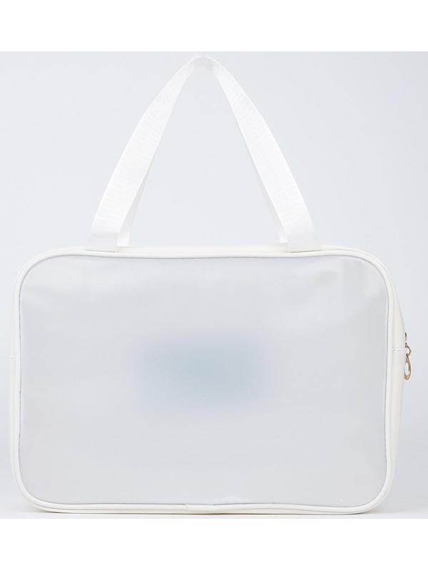 Косметичка на молнии, цвет белый