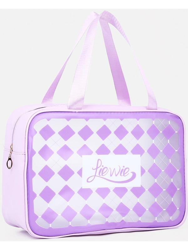 Косметичка на молнии, цвет сиреневый