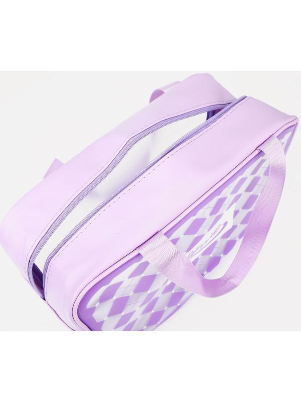 Косметичка на молнии, цвет сиреневый
