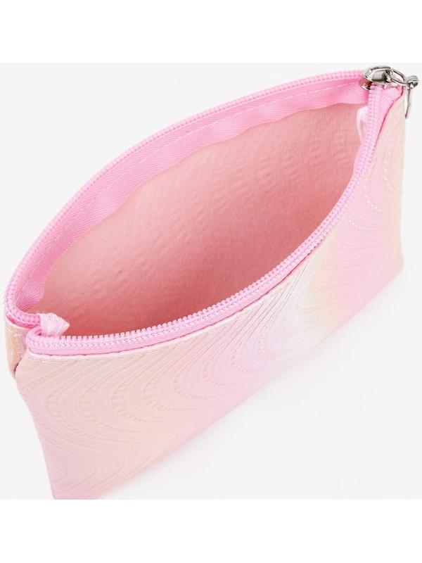 Набор косметичек 2 в 1 на молниях, цвет розовый