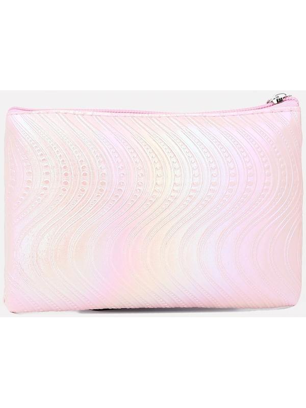 Набор косметичек 2 в 1 на молниях, цвет розовый