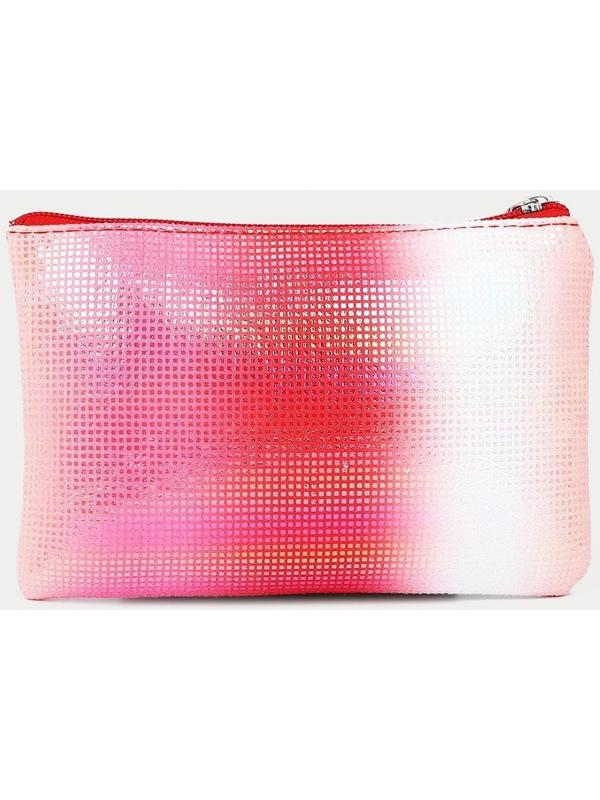 Набор косметичек 2 в 1 на молниях, цвет красный