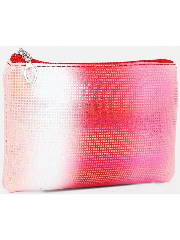 Набор косметичек 2 в 1 на молниях, цвет красный