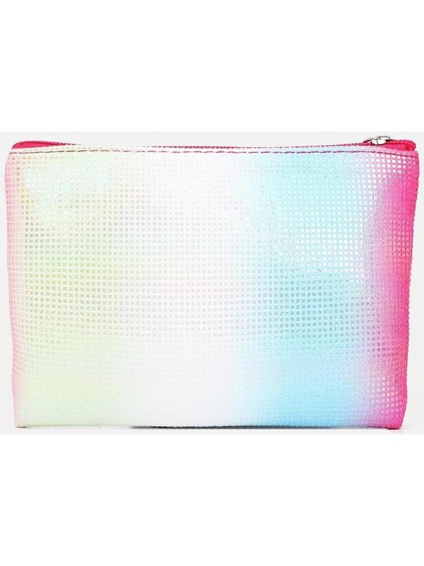 Набор косметичек 2 в 1 на молниях, цвет малиновый