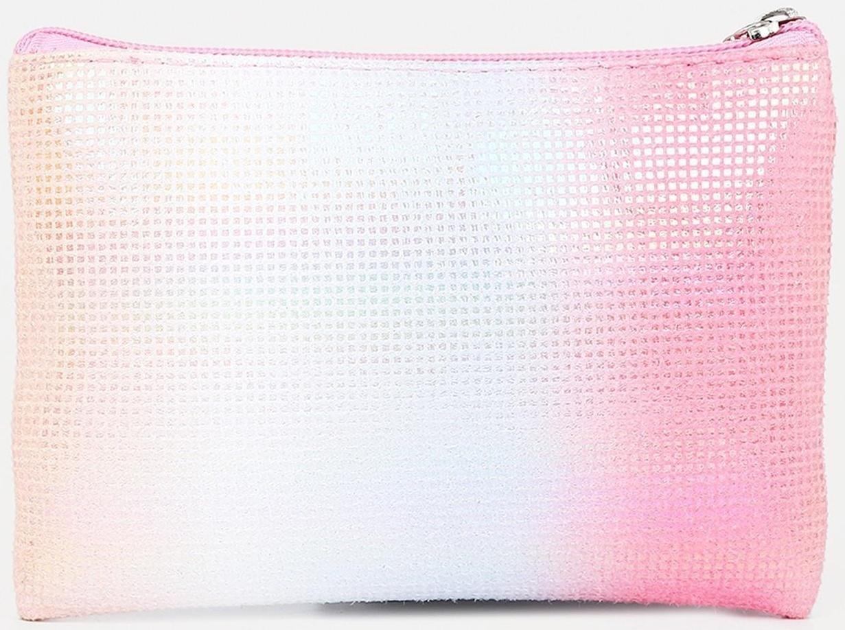 Набор косметичек 2 в 1 на молниях, цвет розовый