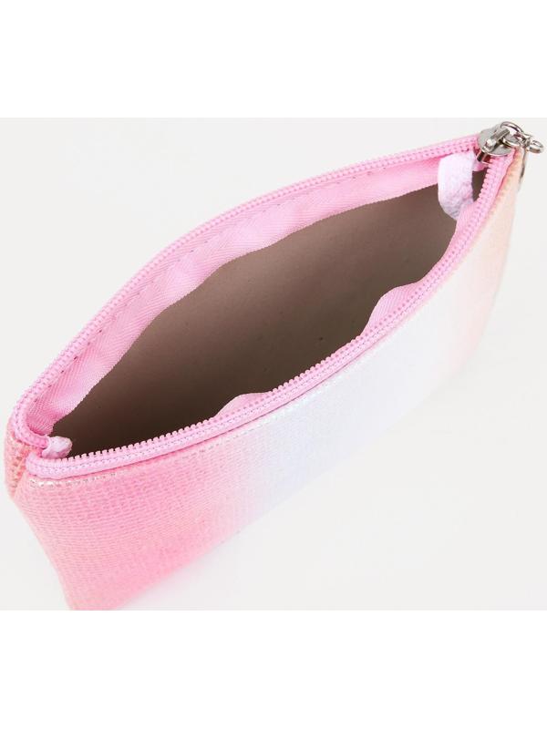 Набор косметичек 2 в 1 на молниях, цвет розовый
