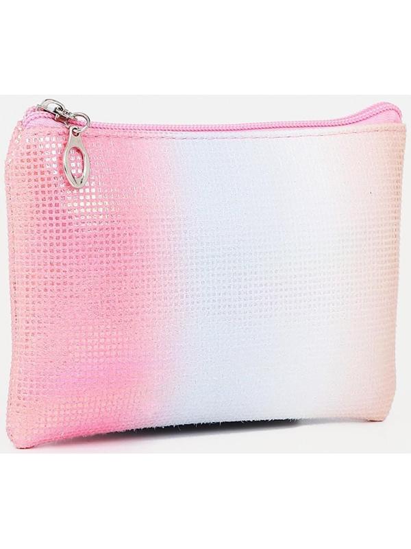 Набор косметичек 2 в 1 на молниях, цвет розовый