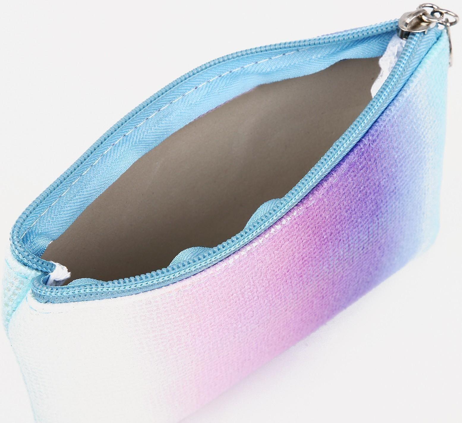 Набор косметичек 2 в 1 на молниях, цвет синий