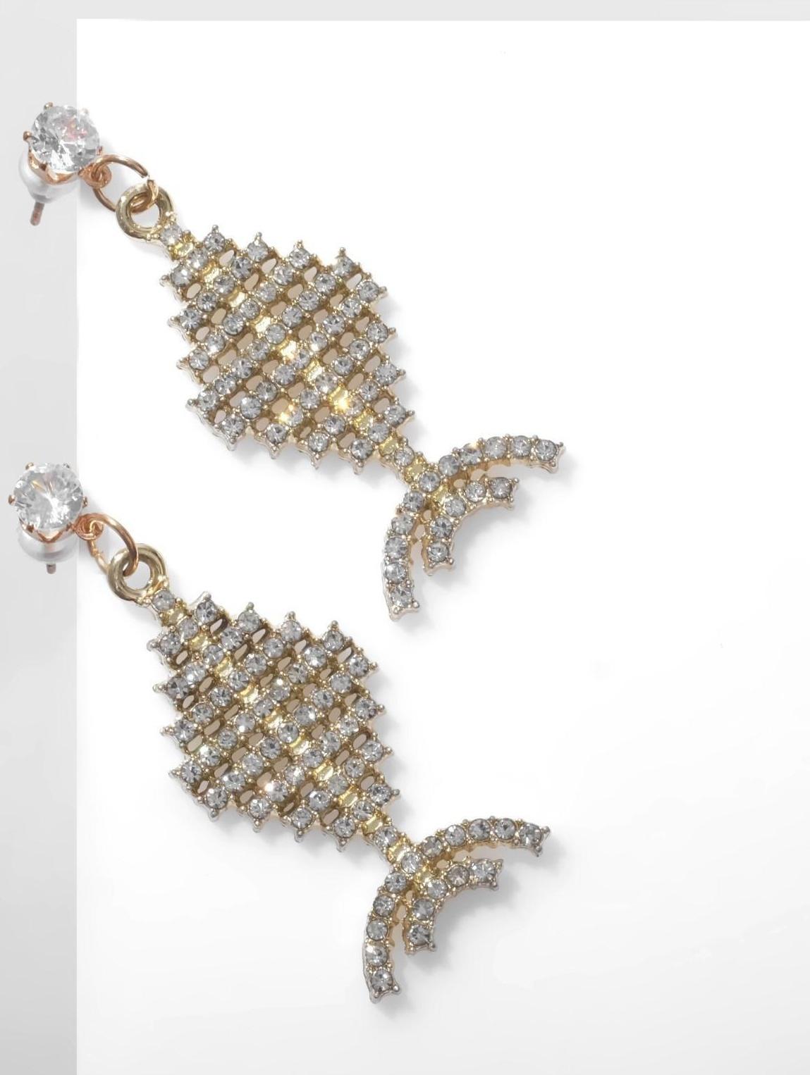 Серьги со стразами 