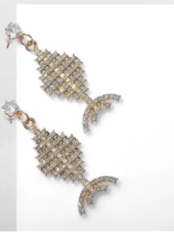 Серьги со стразами 