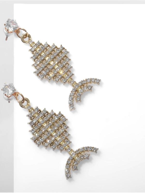 Серьги со стразами 