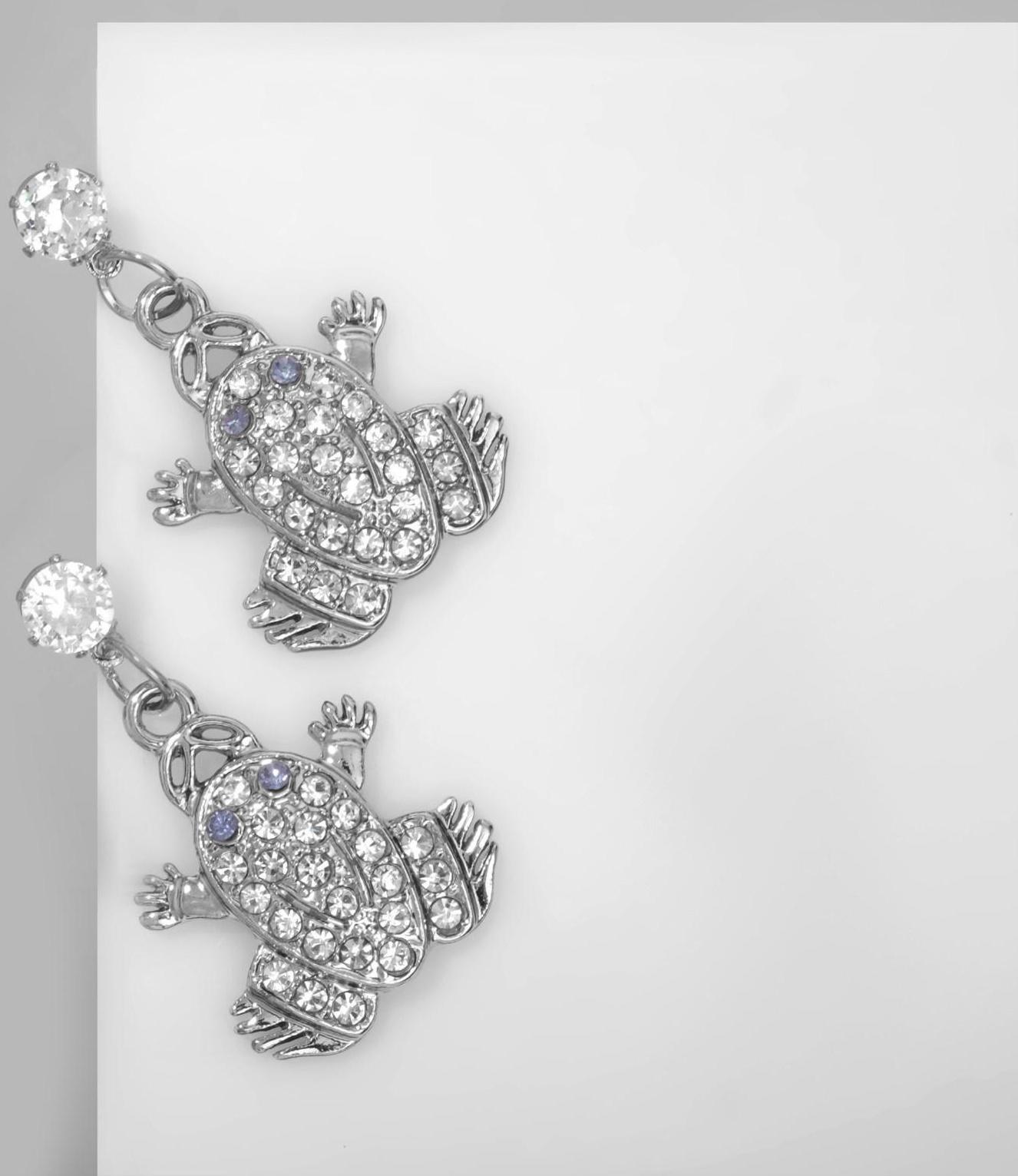 Серьги со стразами 