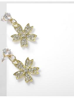 Серьги со стразами 