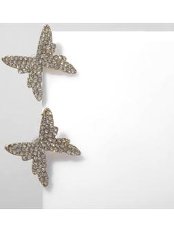 Серьги со стразами 