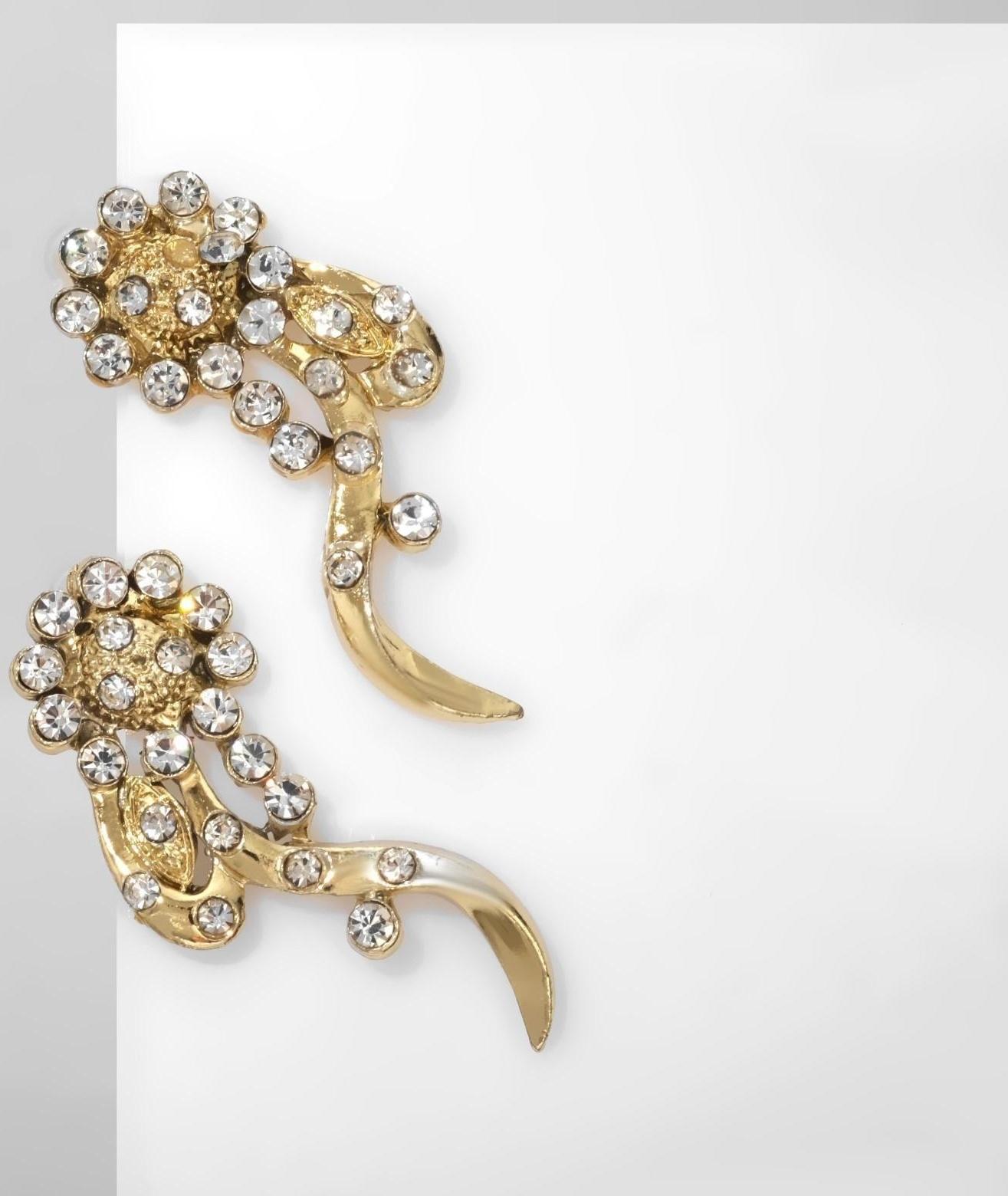 Серьги со стразами 