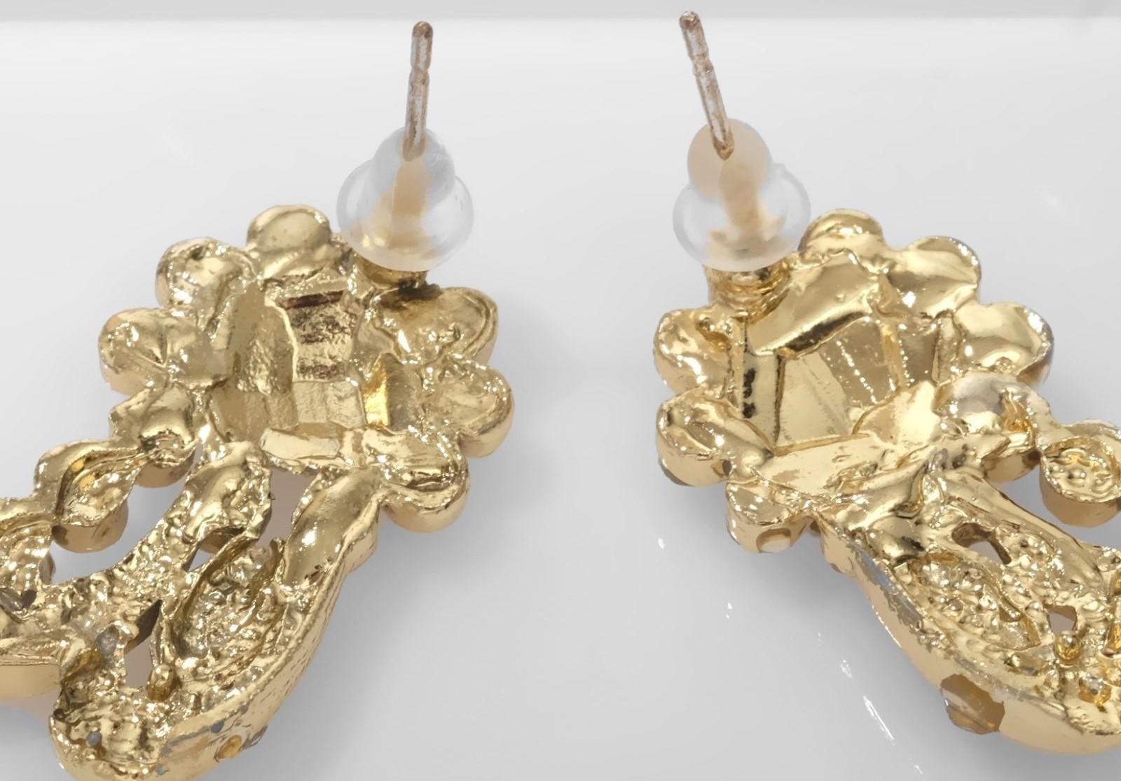 Серьги со стразами 