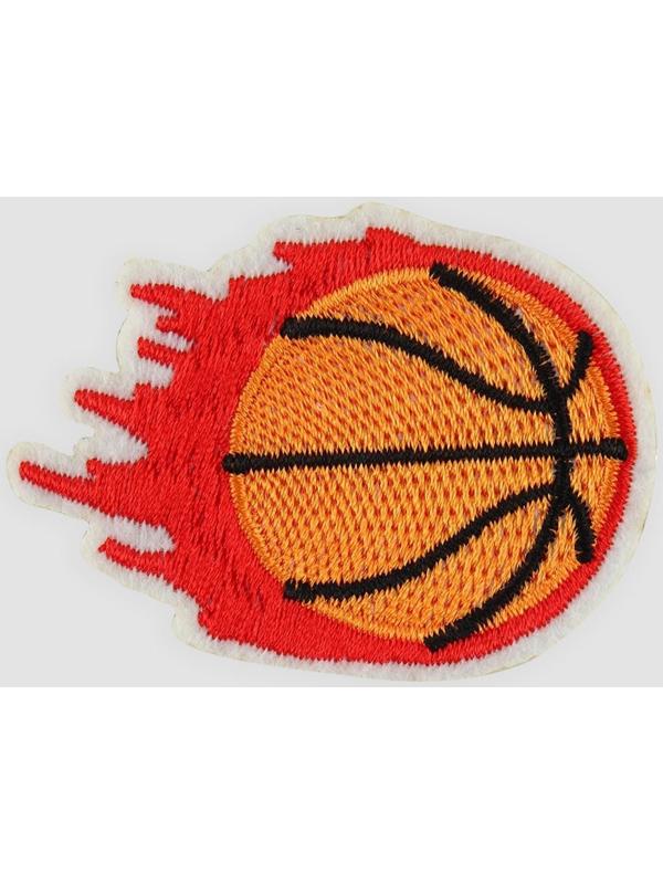 Патч клеевой на одежду, обувь, сумки «Баскетбольный мяч», 6 × 4 см