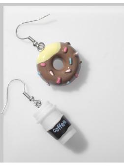 Серьги пластик 