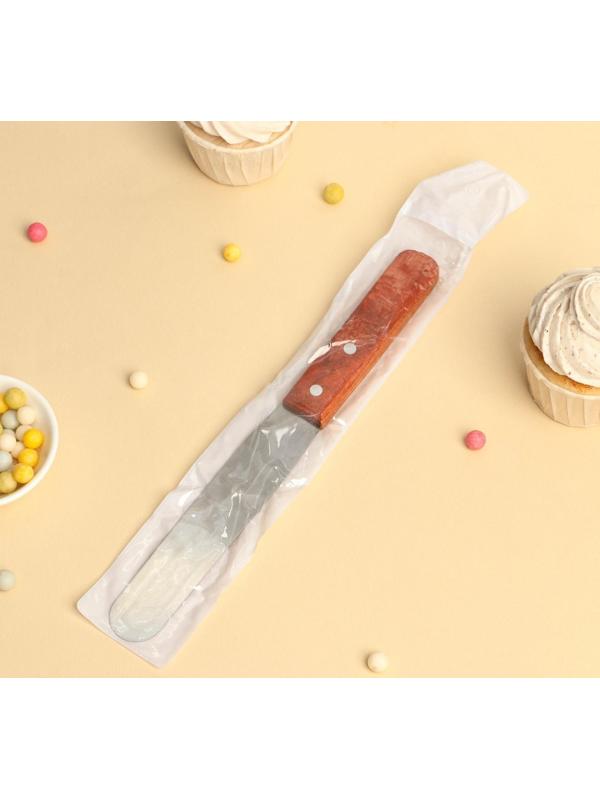 Лопатка-палетка с деревянной ручкой Доляна, 26×2,7 см, рабочая часть 14,5 см