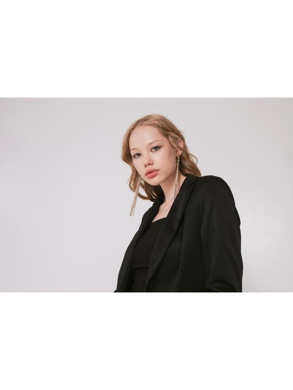 Серьги висячие со стразами 