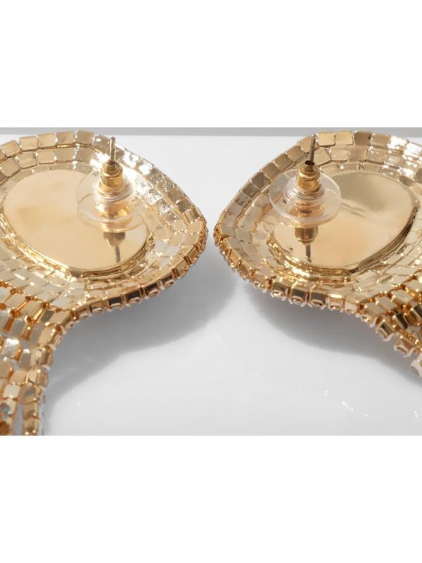 Серьги висячие со стразами 