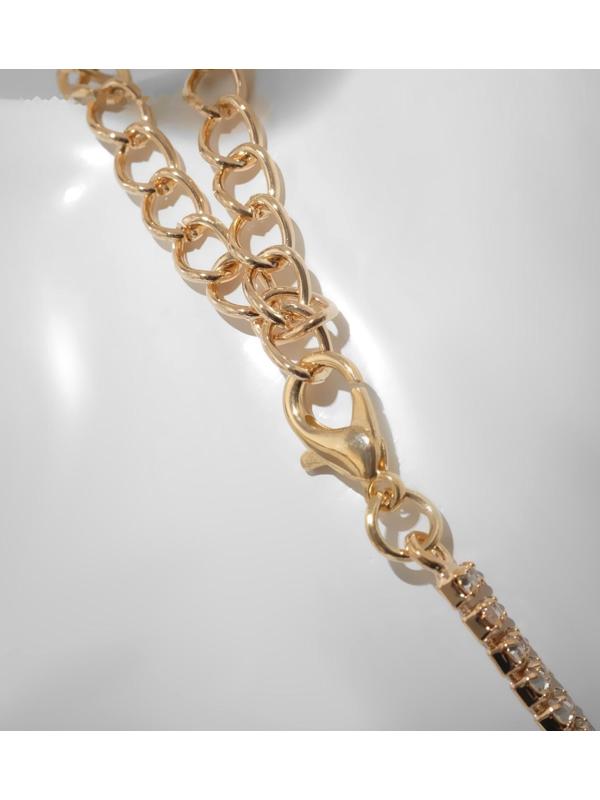 Колье LOVE, цвет белый в золоте, 30см