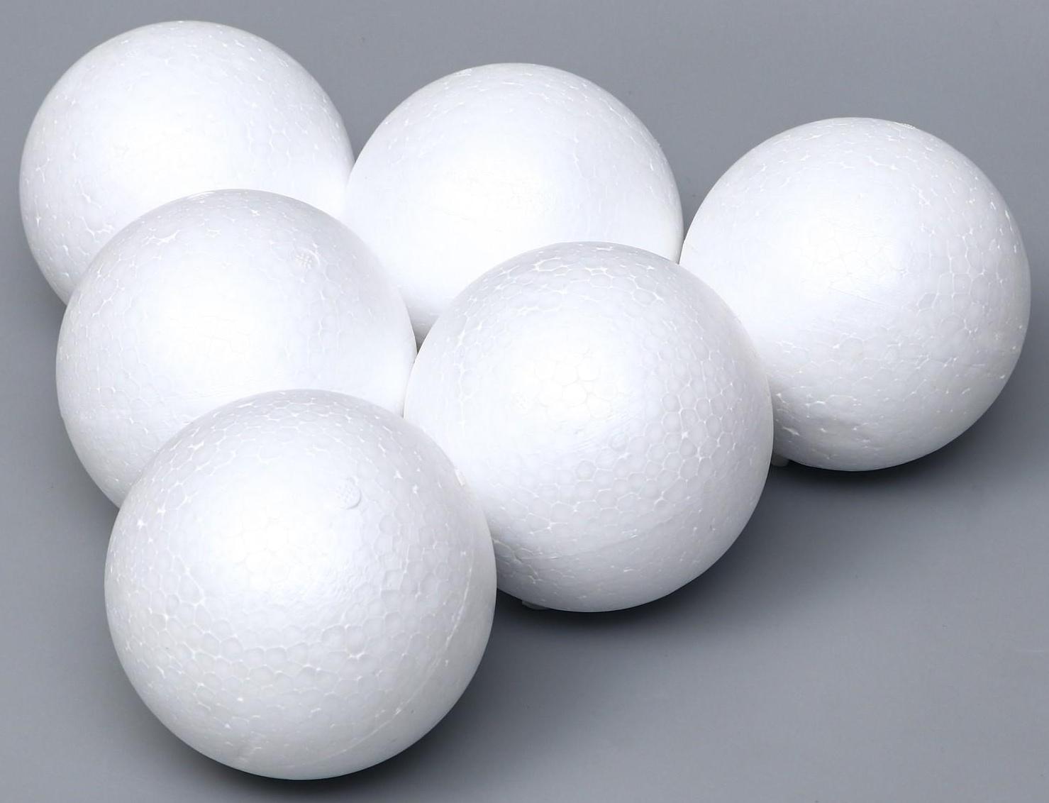 Набор шаров из пенопласта, 10 см, 6 штук