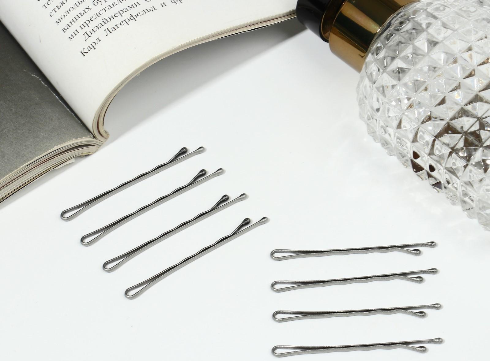 Невидимка для волос «Классика» (набор 20 шт) рельеф, 5 см, блеск