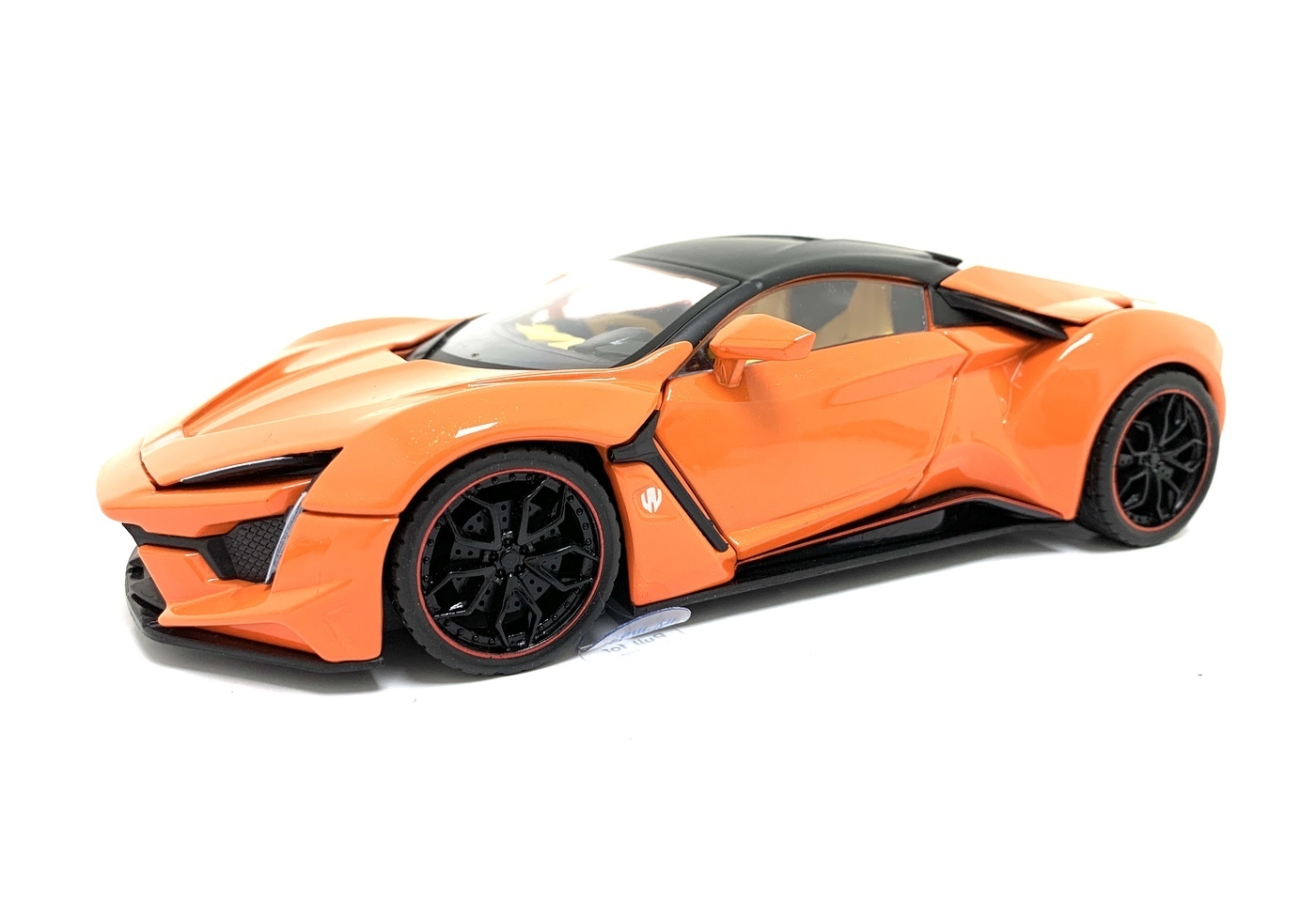 Металлическая машинка HengTeng 1:24 «Lykan Hypersport» 53522-19A, инерционная, свет, звук / Оранжевый