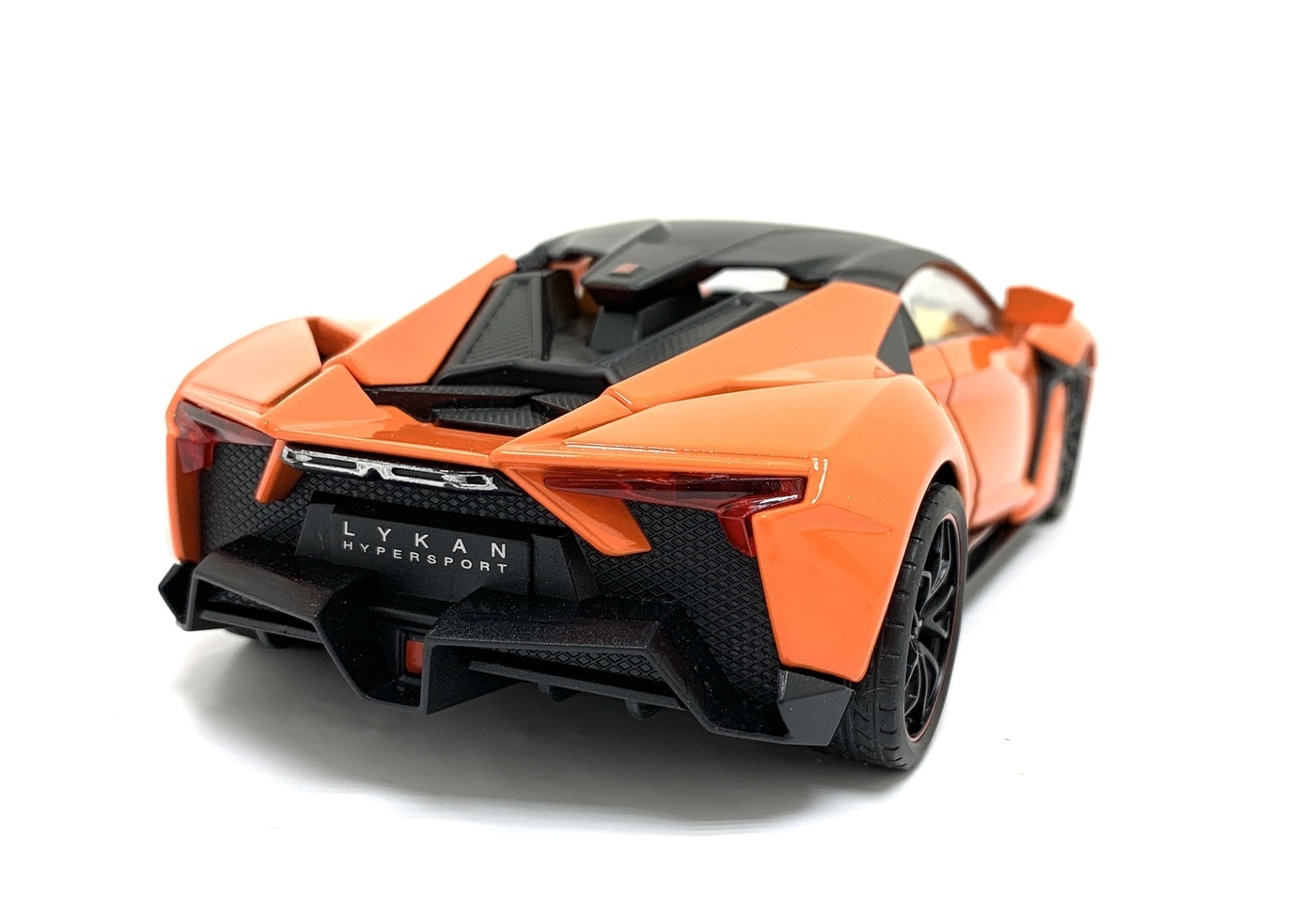 Металлическая машинка HengTeng 1:24 «Lykan Hypersport» 53522-19A, инерционная, свет, звук / Оранжевый