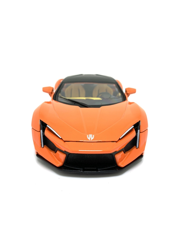 Металлическая машинка HengTeng 1:24 «Lykan Hypersport» 53522-19A, инерционная, свет, звук / Оранжевый