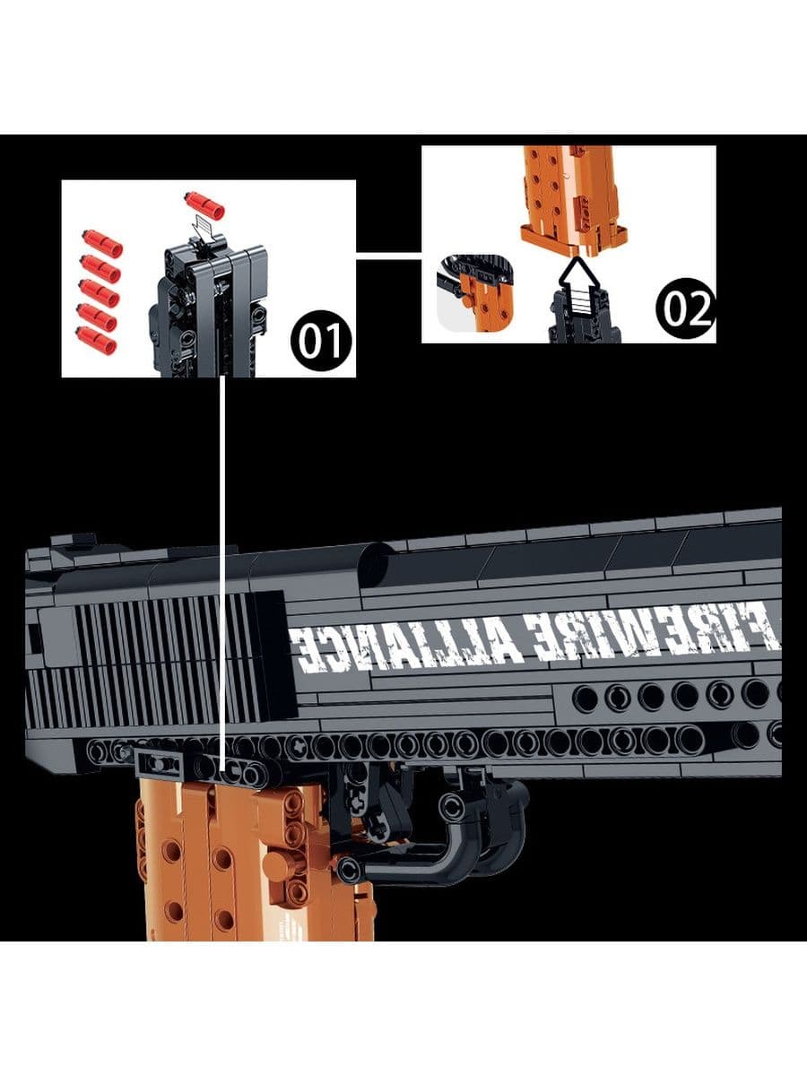 Конструктор Mork «Пистолет Desert Eagle» 051008 / 555 деталей