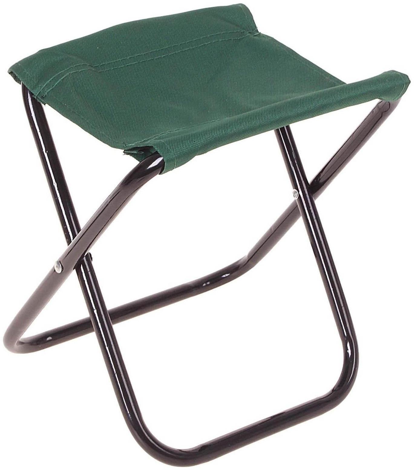 Стул туристический, складной, р. 22 х 20 х 25 см, цвет зелёный