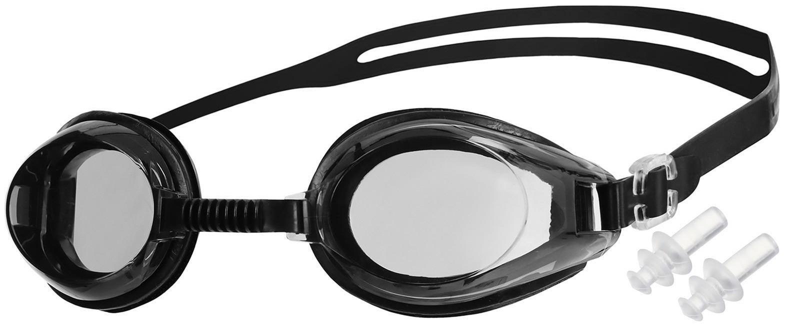 Очки для плавания + беруши, взрослые, цвета МИКС