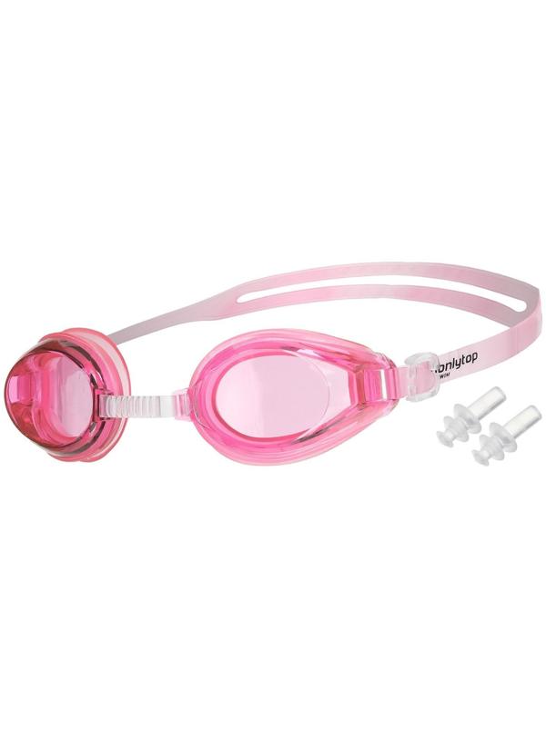 Очки для плавания + беруши, взрослые, цвета МИКС