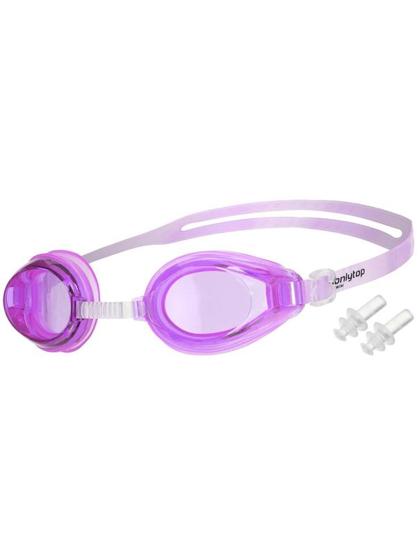 Очки для плавания + беруши, взрослые, цвета МИКС