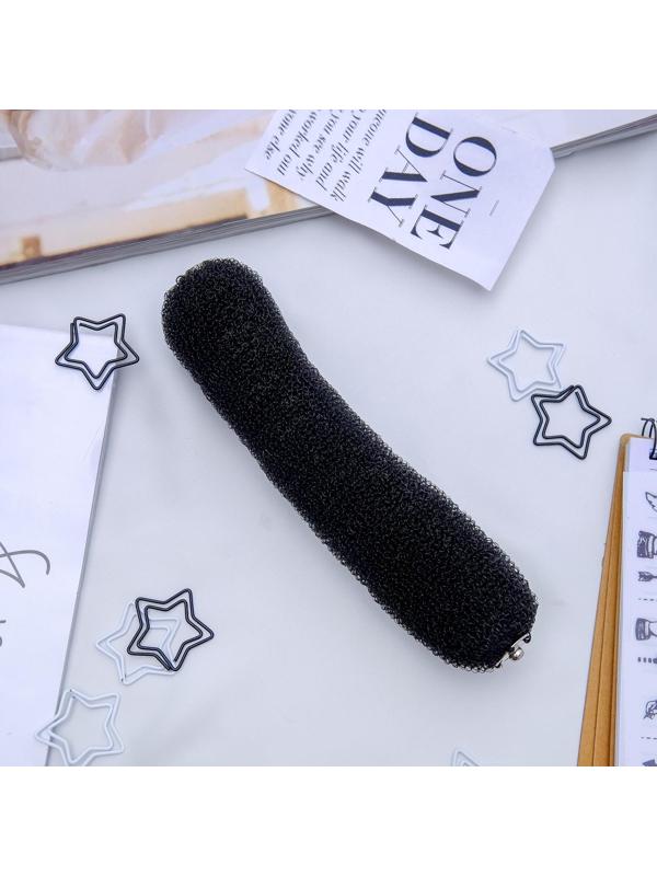 Валик на кнопке для создания пучка 4,5х17 см, чёрный