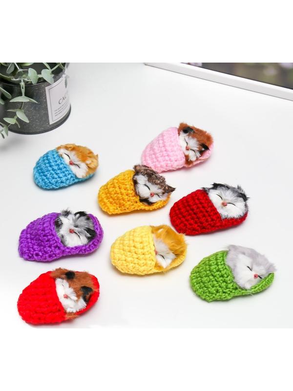 Пушистик кот в тапочке, МИКС