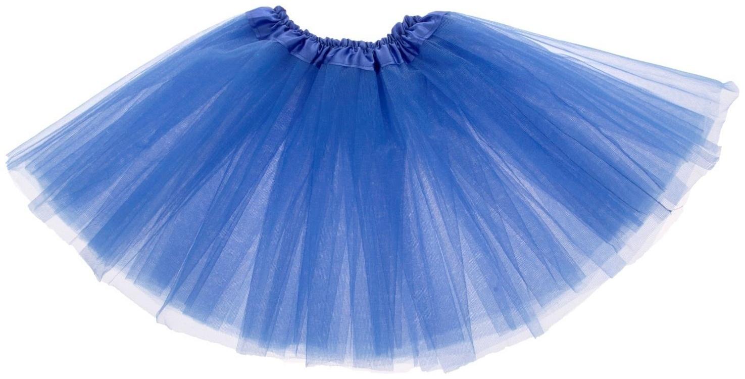 Карнавальная юбка, трёхслойная, 4-6 лет, цвет синий