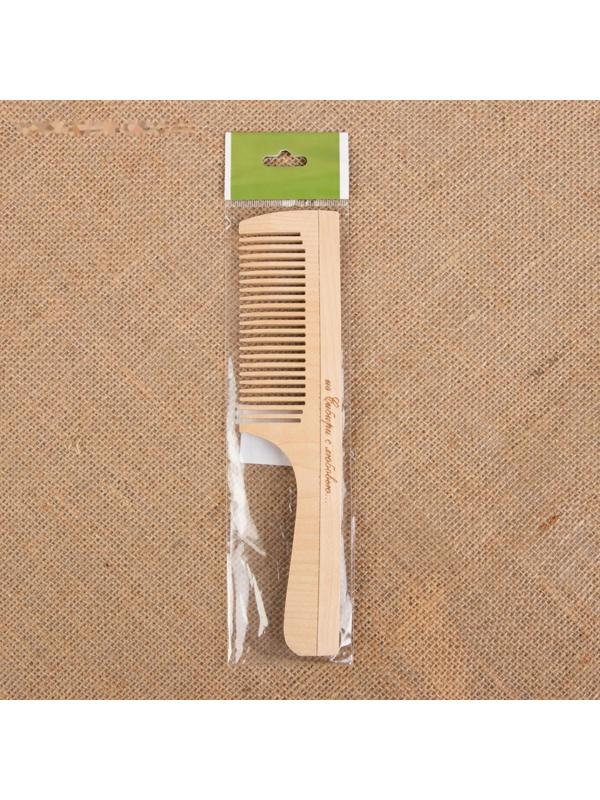 Расчёска, 19,5 × 4,5 см, цвет «светлое дерево»