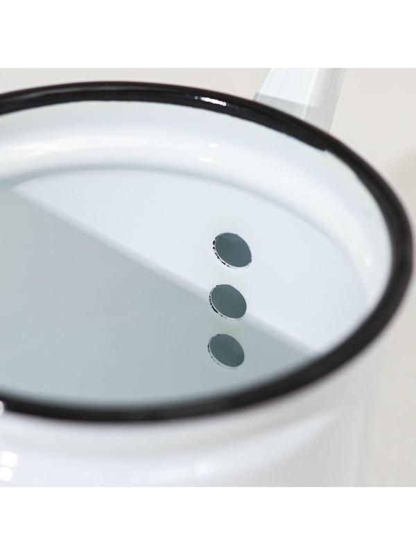 Чайник заварочный, 1 л, фиксированная ручка, цвет белый