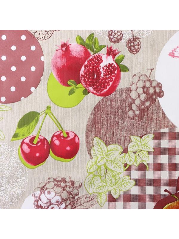 Клеёнка столовая на нетканой основе, ширина 137 см, толщина 0,08 мм, рулон 20 м