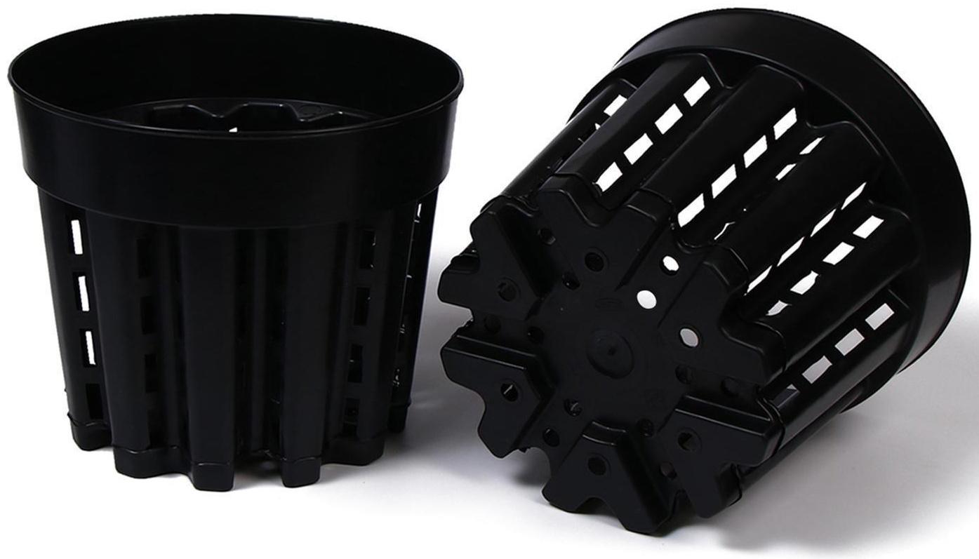 Горшок для рассады, 10 л, d = 28 см, h = 24,5 см, чёрный