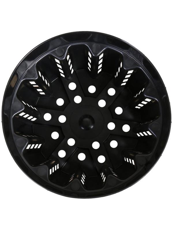 Горшок для рассады, 10 л, d = 28 см, h = 24,5 см, чёрный